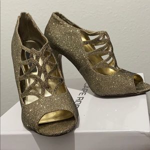 Nina gold shimmer heels